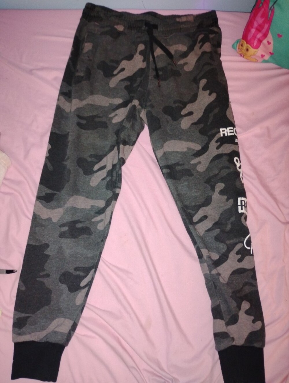 Young & Reckless Boys Camo Jogger Pants in Black and Gray